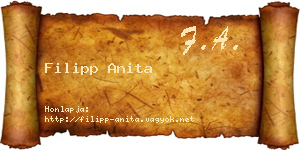 Filipp Anita névjegykártya